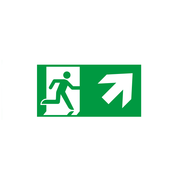 Pictogramme EXIT en diagonal