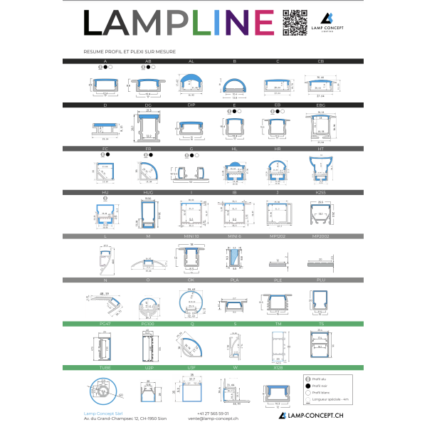 Lampline rails LED